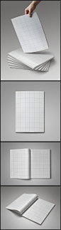 空白画册模板psd分层版式封面效果图贴图样机素材源文件 