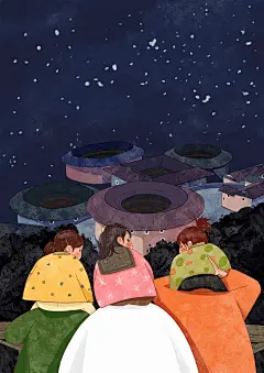 在土楼系列插画