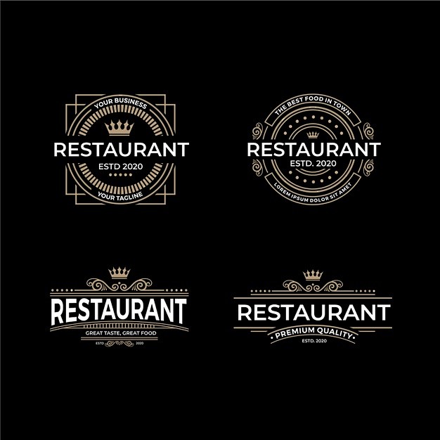 复古餐厅标志LOGO模板合集矢量图素材