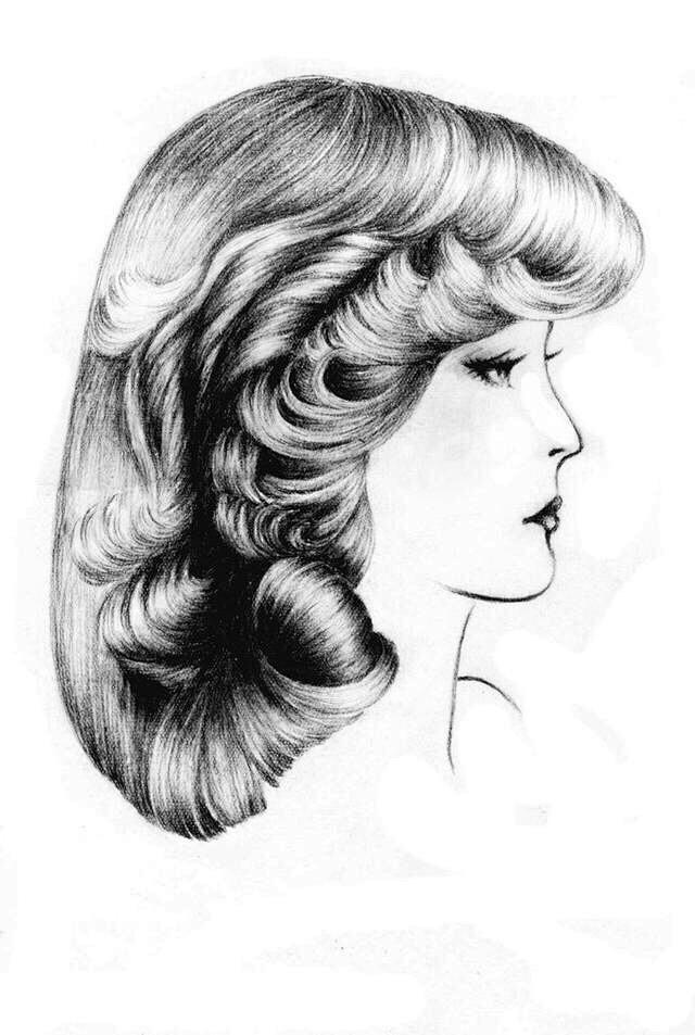 画家岳庆祝素描美女头发的画法生动质感强