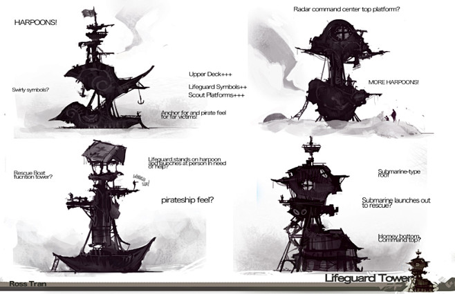 Lifeguard Tower Sket...