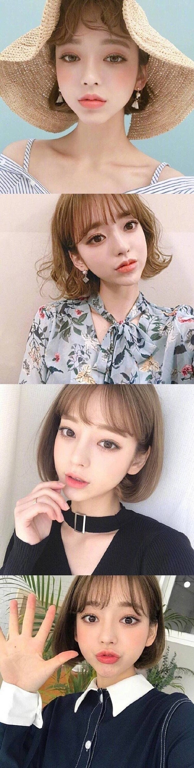 据说敢剪短发的女生颜值都很高 ​​​​