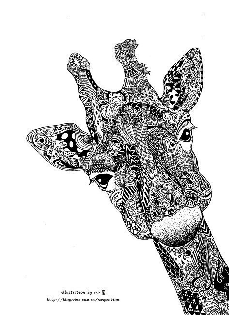 一组动物黑白插画_品艺工坊吧_百度贴吧