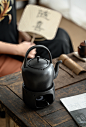 酒精炉煮茶器茶馆酒店小火炉蜡烛底座温茶器家用加热保暖器新中式-tmall.com天猫