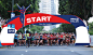 Allianz Pacer Marathon Mock-up Visual Claddings : Collaterals: Flaglines, start race, stage, photoop, beach flagsUnder minimal supervision from the events director who designed the logo, I used the elements of the logo and came up with the following visua