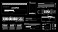 Futuristic interface digital technology UI Sci-Fi style : Abstract digital technology UI, UX Futuristic HUD, FUI, Virtual Interface. Callouts titles and frame in Sci- Fi style. Bar labels, info call box bars. Futuristic info boxes layout templates. 3D vec