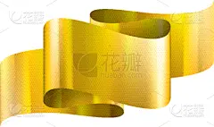 黄金,缎带,白色背景,纺织品,风,模板,疤,标签,写实