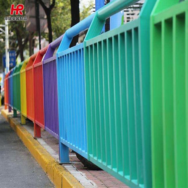 201不锈钢彩色防撞护栏 景观桥梁彩虹栏杆 道路 …