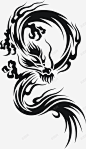 图腾中国龙纹身手绘 页面网页 平面电商 创意素材