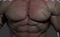 WIP - Cinematic Character Chest Skin Study, Paul H. Paulino : I never textured a full torso before and due to the lack of proper cross polarized resources, it becomes trickier to achieve better results than the face. I’ve been having a lot of fun and lear