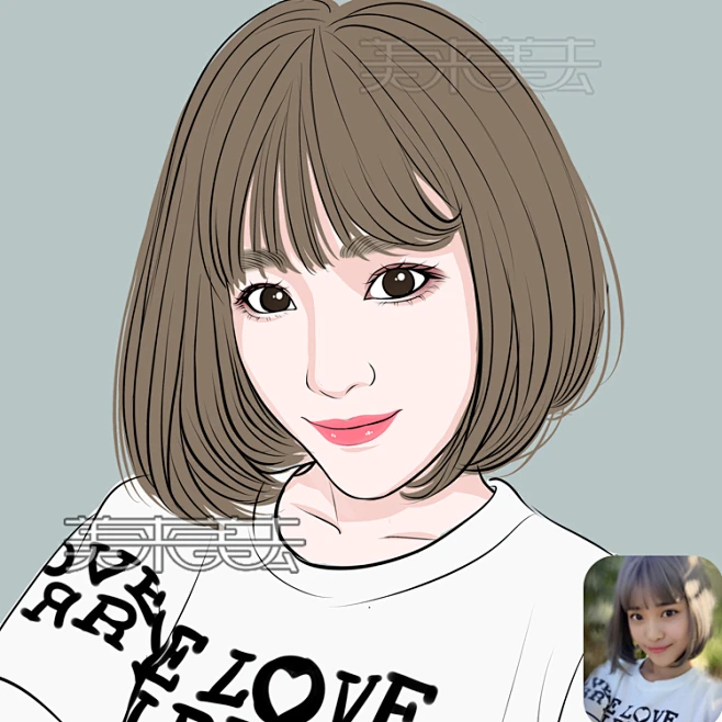 手绘头像欧美风半写实卡通漫画人物Q版形象设计真人照片定制作-淘宝网