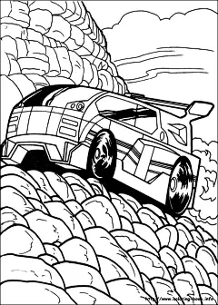 卡通山地赛车手绘线描图片