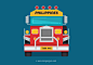 吉普车矢量插图Vector Jeepney Front View#18061325 :  