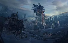 Post Apocalyptic Oil Refine Town 