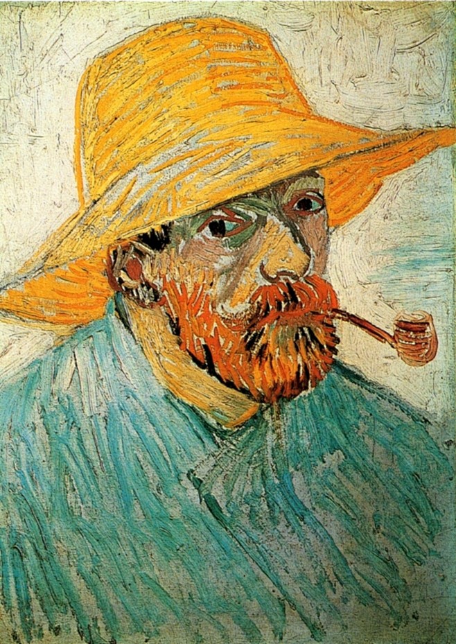 自画像荷兰梵高作品赏析1888油画