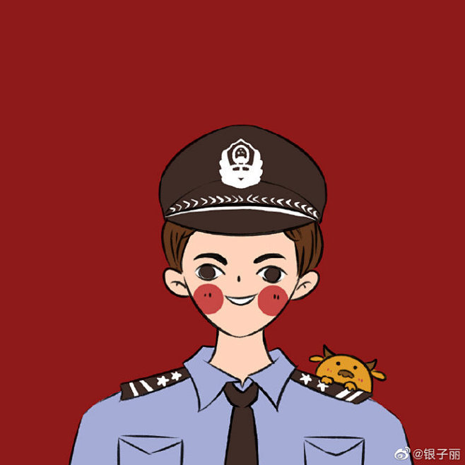 牛年警察小哥哥头像