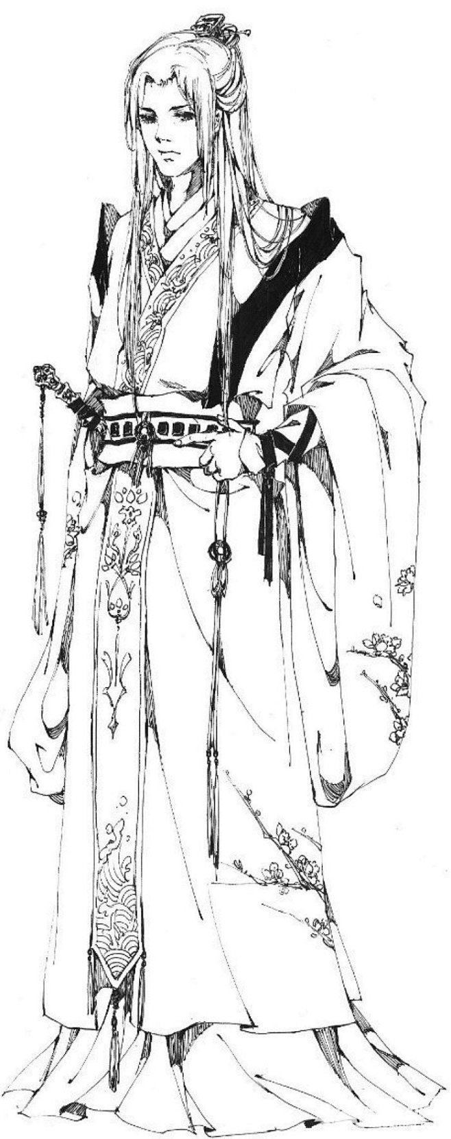 古风漫画人物铅笔画