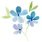 森系可爱水彩手绘卡通兔子花卉边框装饰卡片设计元素PNG免抠素材