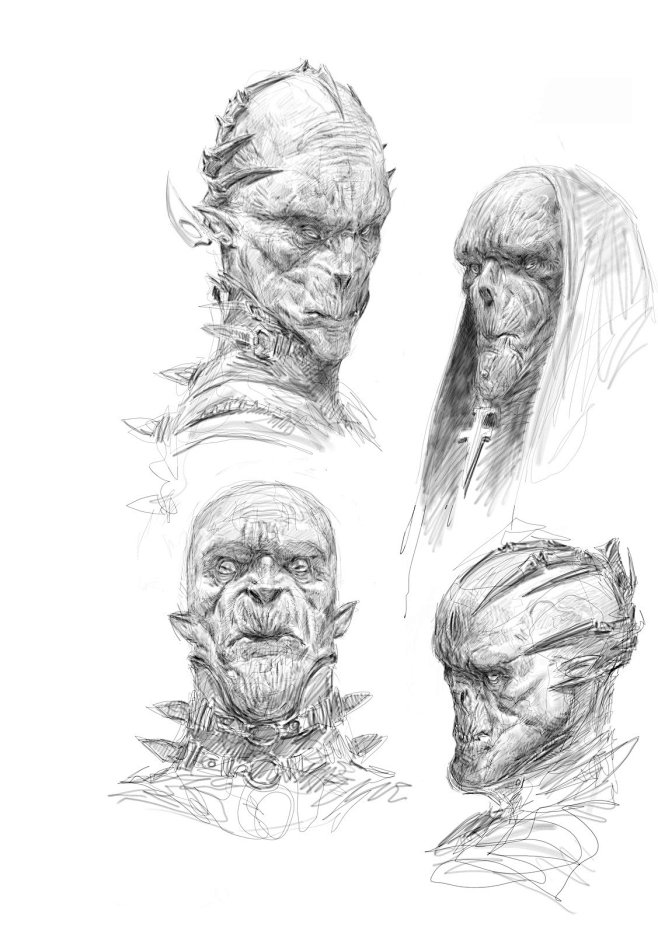 游戏原画cg原画线稿