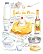各种食物手绘素材~  （作者：法国插画师 Lucile Prache ）（转）via @手绘手账素材 ​ ​​​​