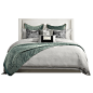 新中式绿色灰色样板房床上用品高档别墅酒店现代样板间床品 轻奢-淘宝网