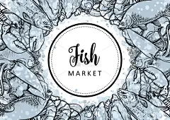 动物,草图,水下,海产,式样,菜单,配方,渔业,清新,烹调