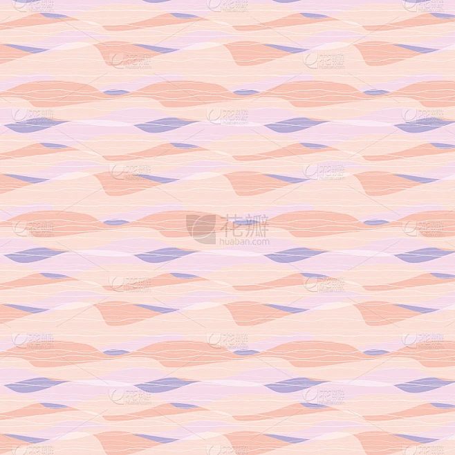 Repeating_Wave_Swells_Pattern_Pastel_Coral_Peach_B图片_1几何图片素材-花瓣网