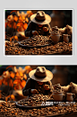 数字艺术AI咖啡豆咖啡图片素材