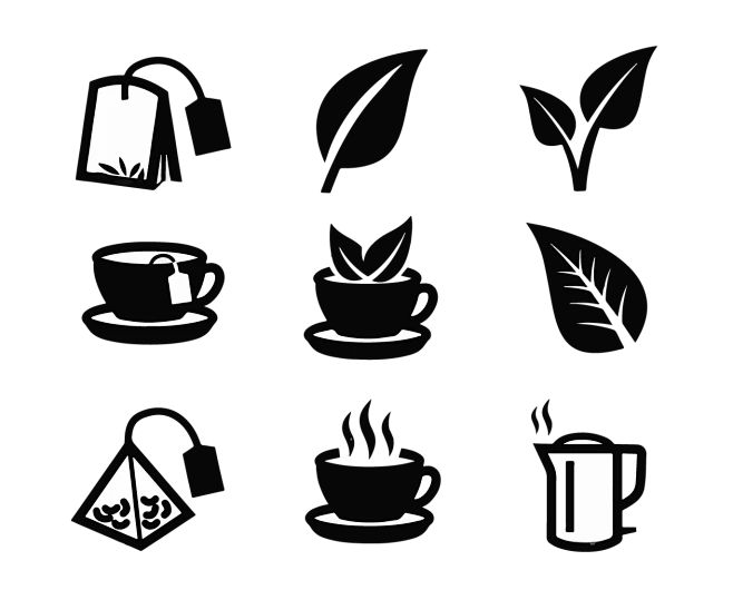 茶杯_茶叶_茶壶素材图标