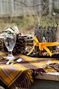 Fall tartan tablescape: 