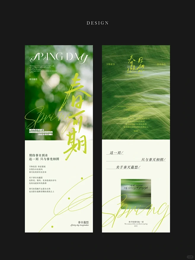 长图排版Vol.15｜关于春天的简约排版设计 - 小红书-花瓣网