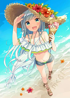 com采集igtek_小熙采集到泳装女artibee - 二次元动漫美女壁纸杂志