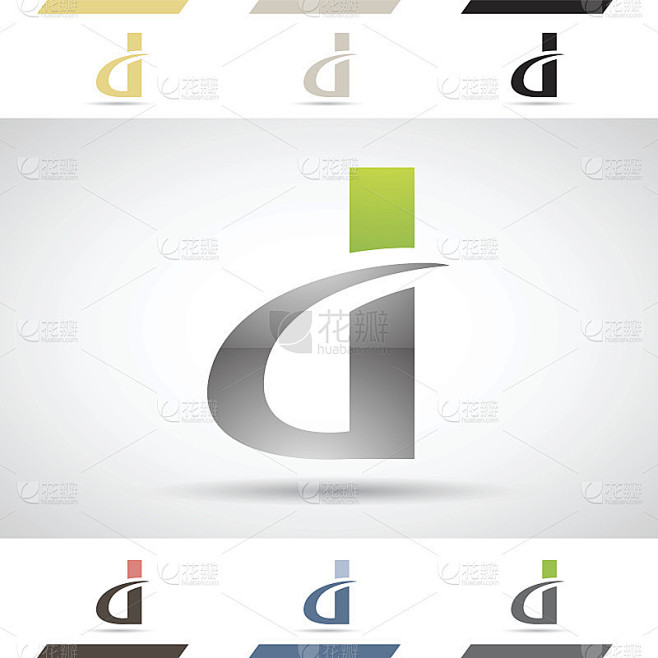 字母D的形状和图标