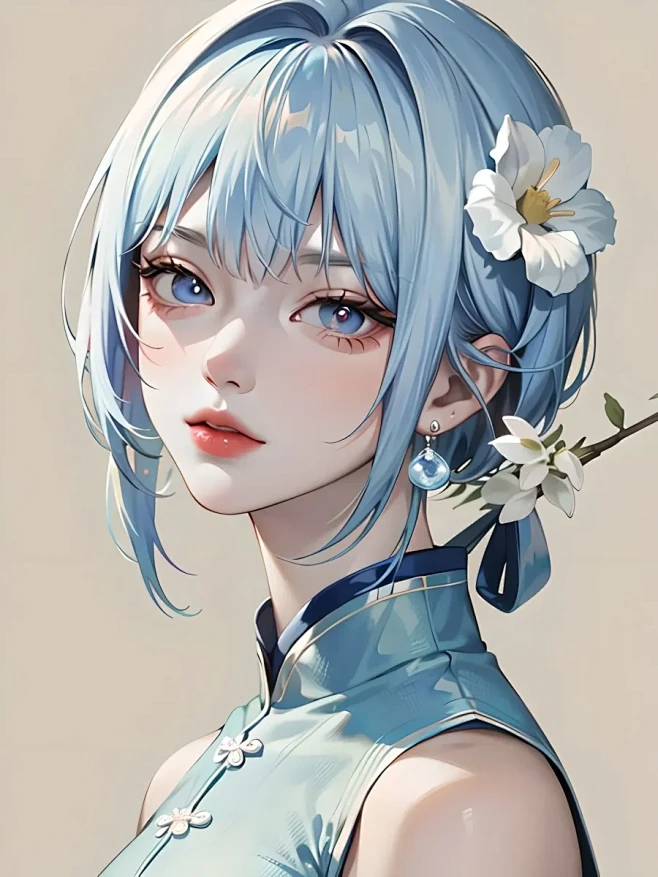 蓝色系l温柔女孩
