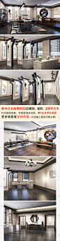 新中式书画茶室书画展博物馆展厅3D模型