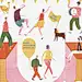 热闹的人群创意插图