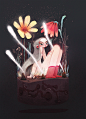 Terrarium Opalescent : Terrarium girl from a personal project