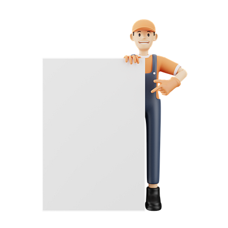 Delivery guy holding...