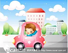 韩国儿童矢量插画