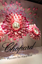 Floral Window Display | Chopard, Bridal at Harrods, 2014 by Millington Associates | Origami & Paper Craft