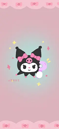 卡通 手机壁纸 三丽鸥 可爱 cr：黑熊熊茶