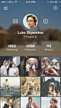 App profile page PSD源文件下载