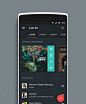 Last.fm app in Material design : A Material redesign of the Last.fm app for Android.安卓UI 电台 APP 客户端