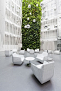 Great idea for a wedding ceremony location. Gorgeous open shade lighting. Also amazing looking for outdoor reception too. KKCG office building reconstruction Prague / Czech Rep. / 2012