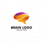 Abstract colorful brain logo Premium Vector