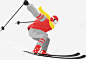 红色衣服滑雪的人 页面网页 平面电商 创意素材