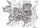 【南北方经典园林平面图】——北方——现代公园——兰亭及周边环境