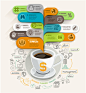 创意咖啡商务信息图矢量素材