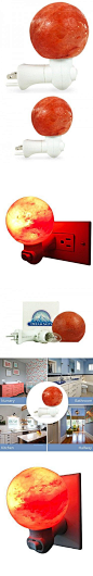 Dream Salts Himalayan Salt Nursery Night Light / Crystal Rock Decor / Natural Air Purifier (Sphere)