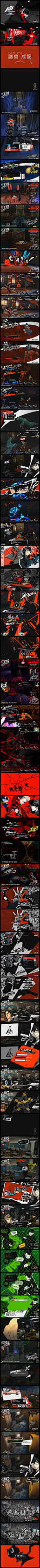 #日系# #现代# #时尚# #几何# 女神异闻录5 Persona 5 ui 动效很赞    PS.目测5年内最佳创新日式RPG，必须要安利一下。